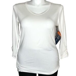 White Sierra 3/4 sleeve Taniger top, NWT, large
